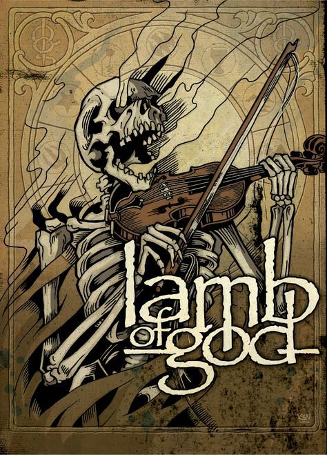 Arte Heavy Metal, Heavy Metal Art, Lamb Of God, Heavy Metal Rock, Metal Albums, A Skeleton, Heavy Metal Music, Rock Posters, Heavy Metal Bands