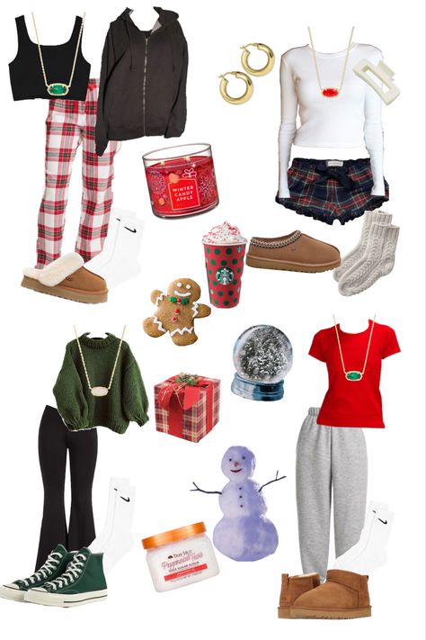 Christmas Outfits For Girls 10-12, Christmas Eve Outfits For Teens, Christmas Outfits For Teens, Christmas Outfits Teens, Simple Christmas Outfits, Preppy Christmas Outfit, Cozy Christmas Outfit, Christmas Eve Outfit, Christmas Fits