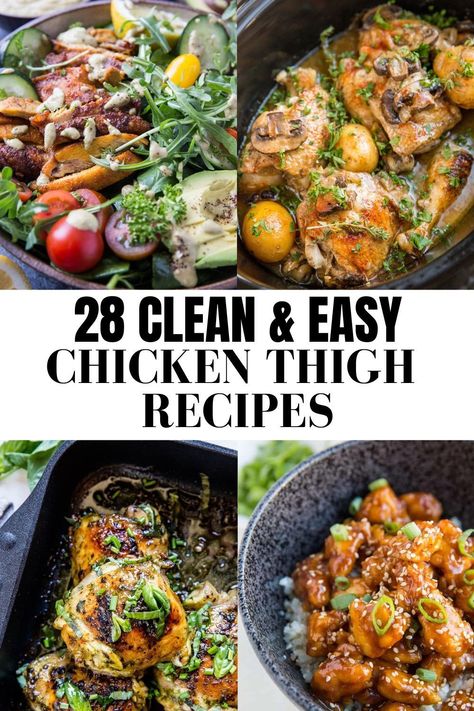 Recipes For Chicken Thighs, Easy Recipes For Chicken, Whole Chicken Recipes Oven, Best Chicken Thigh Recipe, Chicken Recipes Oven, Quick Healthy Dinner Ideas, Chicken Thighs Dinner, Healthy Chicken Thigh Recipes, Low Calorie Chicken