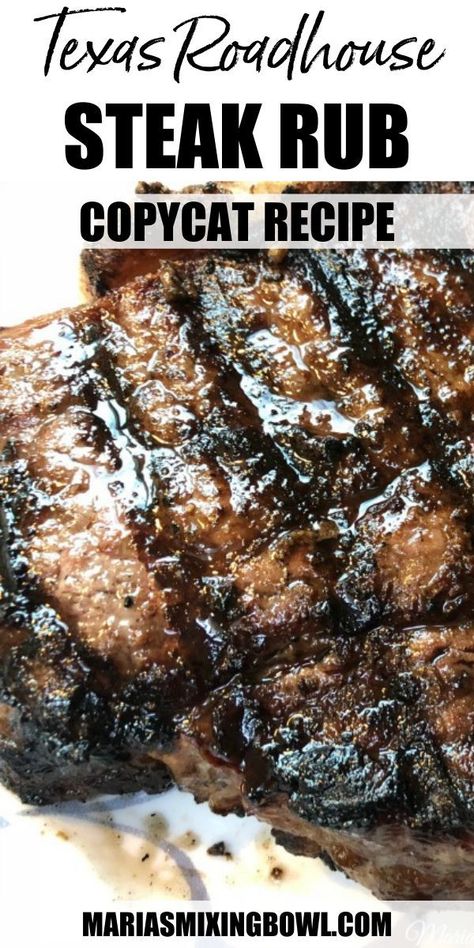 Copycat Texas Roadhouse Steak, Steak Rub Recipe, Texas Roadhouse Steak, Copycat Texas Roadhouse, Steak Rub, Homemade Dry Mixes, Steak Marinade Recipes, Steak Rubs, Dry Rub Recipes