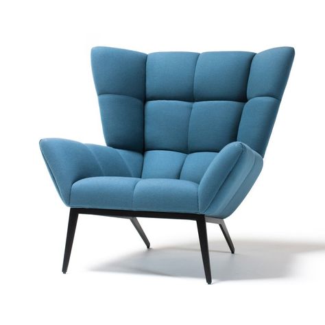 Tuulla Armchair | Jeff Vioski | Vioski | SUITE NY Furniture Design Living Room, Blue Chair, Armchair Furniture, Deco Furniture, Lounge Seating, Wing Chair, Armchair Design, Beautiful Furniture, Upholstered Furniture