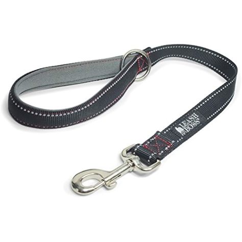 Leashboss Short Dog Leash with Padded Handle - 24 Inch Reflective Lead with O-Ring - 1 Inch Wide for Training Medium and Large Dogs (Black Reflective, 24 Inch) >>> To view further for this item, visit the image link. (This is an affiliate link) Short Dog Leash, Short Dog, Dog Lead, Dog Leash, O Ring, Dog Walking, Large Dogs, Dog Training, Train