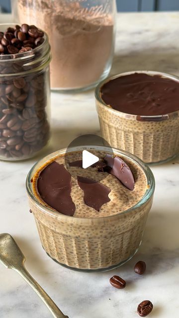 Shivesh Bhatia on Instagram: "If you love a good cold coffee like me then you are going to love this cold coffee chia pudding🥰A perfect breakfast option that combines the rich, robust flavour of coffee with the creamy texture of chia seeds, making it a wholesome treat to devour❤️

Ingredients 
☕1 tbsp coffee powder
☕1+ 1/2 cup milk
☕1 tbsp honey
☕4 tbsp chia seeds 
☕2-3 tbsp dark chocolate, melted

Method- 
1. In a blender, combine coffee powder, milk and honey. Blend until smooth and frothy
2. Pour the blended cold coffee into a shallow dish and stir in chia seeds.
3. Refrigerate for 3-4 hours, or until the pudding thickens to desired consistency.
4. Once thickened, divide the chia pudding into 2 ramekins and top with melted chocolate. This chocolate will harden into a thin and hard shel Coffee Chia Pudding, Chia Seeds Recipes, Non Bake Desserts, Chai Seed, Bake With Shivesh, Chia Recipes, Seed Recipes, Chia Recipe, Powder Milk