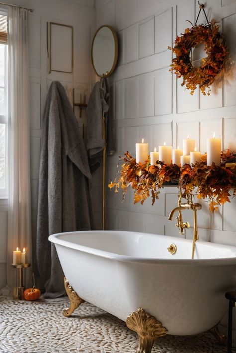 Fall Furniture , Autumn Cozy Fall ,Decor Easy Fall ,
Decor Neutral Fall ,Decor Fall ,Decor Inspiration ,Fall Decor Ideas Fall Mantle Decor With Tv, Autumn Bathroom Decor, Gothic Living Rooms, Fall Bathroom Decor Ideas, Gothic Living Room, Neutral Wall Colors, Fall Bathroom Decor, Elegant Bathroom Design, Ad Inspiration