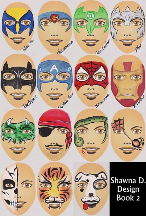 24 Incredible Superhero Party Ideas that Will Make You Wish You Were a Kid Again! Superhero Face Painting, Obličejové Masky, Face Painting For Boys, Face Painting Easy, Kids Face Paint, Simple Face, Face Painting Halloween, Boy Face, Sponge Bob