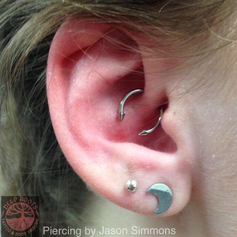 Fun spikey #daith piercing  by Deep Roots Tattoo and Body Piercing in Seattle. #piercing #bling #bodyjewelry #bodmod #tattooshop #piercers  #earpiercing #spike #pnw Roots Tattoo, Deep Roots, Piercing Ideas, Daith Piercing, Tattoo Shop, Piercing Jewelry, Nostril Hoop Ring, Ear Piercings, Body Jewelry