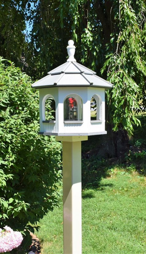 Gazebo Bird Feeder, Bird Feeder Plans, Large Gazebo, Plastic Milk, Entrance Gates Design, Recycling Center, Juice Bottles, Bird Feeder, Gate Design