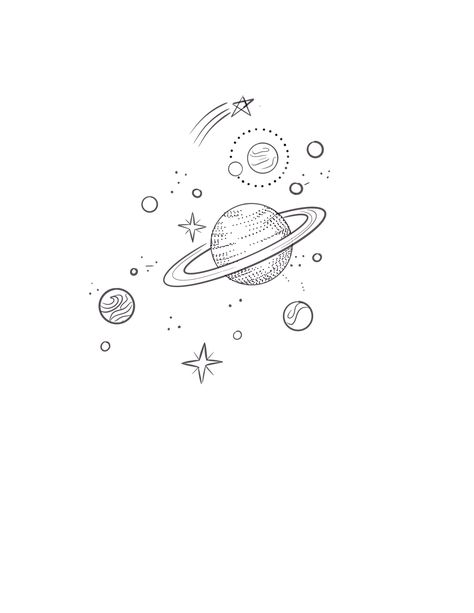 Planets Tattoos, Tattoo Basic, Planets Tattoo, Adventure Drawing, Brazilian Tattoo, Planet Tattoo, Space Doodles, Tattoos To Cover Scars, Cross Tattoo For Men