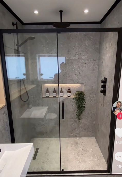 Walk In Shower Ensuite, Walk In Shower With Glass Door, Double Shower Walk In, Walk In Shower With Door, Double Shower Ensuite, Double Shower, Master Bath Remodel, Downstairs Bathroom, Grand Designs