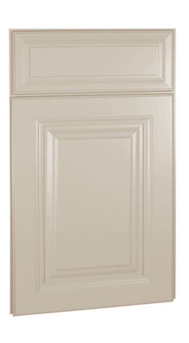 Jupiter Maple Soft Beige Cabinets - Framed Refrigerator Wall, Cabinet Trim, Beige Cabinets, Free Kitchen Design, Beige Paint, Kitchen Planner, Shop Cabinets, Raised Panel Doors, Bookcase Wall