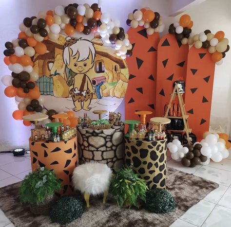 Bam Bam Party Ideas, Baby Shower Party Themes, Jungle Theme Birthday, Baby Boy 1st Birthday Party, Baby Birthday Themes, Twins 1st Birthdays, 1st Birthday Party Themes, 2nd Birthday Party Themes