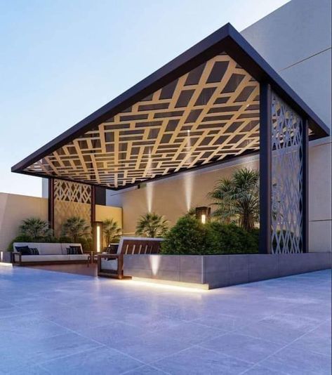 درابزين السلم, Relaxing Decor, Outdoor Sitting Area, Rooftop Terrace Design, Rooftop Design, Pergola Design, Patio Garden Design, Small Porches, Terrace Design