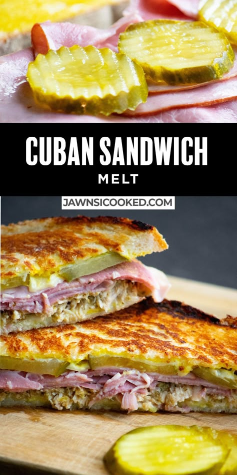 Cuban Panini, Sandwich Melt, Tailgate Snack, Cuban Sandwich Recipe, Slow Cooker Cuban Pork, Sandwich Melts, Cubano Sandwich, Cuban Pork, Sandwhich Recipes