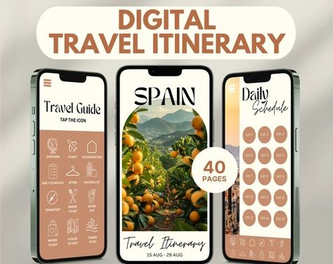 Stayssentials - Etsy Denmark Trip Organization, Holiday Itinerary, Spain Travel Itinerary, Travel Schedule, Planner Schedule, Spain Travel Guide, Travel Marketing, Spain Barcelona, Weekend Itinerary