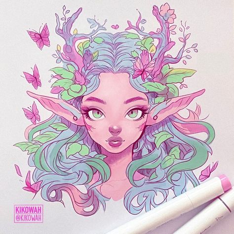 Kikowah on Instagram: "Dreaming in color with @Ohuhuart markers! ⁠ ⁠ These markers are a game-changer for me. The pastel tones, and the more vibrant ones just blend so easily it's crazy!!!⁠ ⁠ Remember to use code kikowah10 for a fantastic 10% discount on all Ohuhu goodies until September 4th. ⁠ ⁠ Don't miss out on the magic! ✨ ⁠ ⁠ #OhuhuMarkers #IllustratorLife #ColorfulDreams #PromoDeal #ArtisticJourney #Ohuhu #Ohuhucommunity #Ohuhubirthday #Ohuhurefills" Art Markers Drawing, Ohuhu Markers, Perfume Art, Pathfinder Character, Naruto Fan Art, Art Folder, Marker Drawing, Digital Art Anime, Pen Art