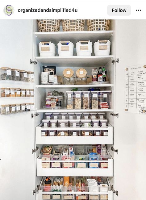 Narrow Pantry, Tiny Pantry, No Pantry Solutions, Deep Pantry, 2022 Kitchen, Small Pantry Organization, Pantry Drawers, Organized Pantry, Pantry Organisation