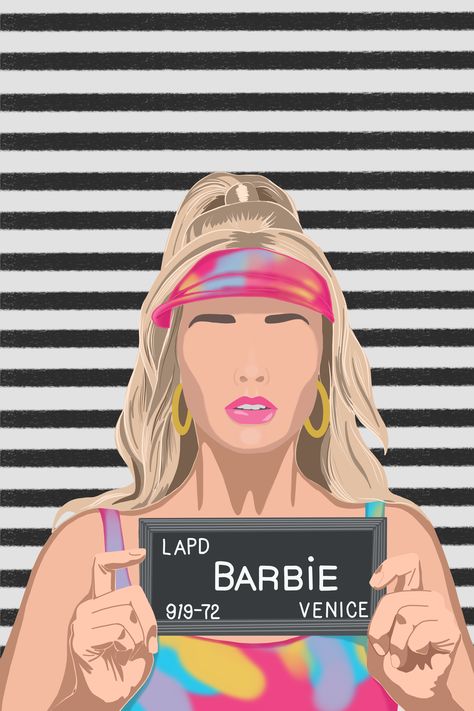 barbie mugshot from the 2023 movie 2023 Poster, Barbie Vibes, Movie 2023, The Patriarchy, Barbie Movie, Like A Girl, Poster Ideas, Barbie Movies, Ryan Gosling