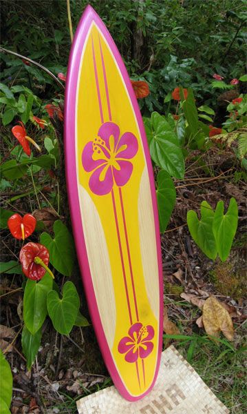 HI Surf Studio - Menehune Surfboards Surf Boards Painting, How To Make A Surfboard Out Of Cardboard, Finger Surfboard Ideas, Simple Surfboard Design, Blue Surfboard Aesthetic, Finger Surfboard Diy, Cool Surfboards, Cute Surfboards, Hibiscus Surfboard