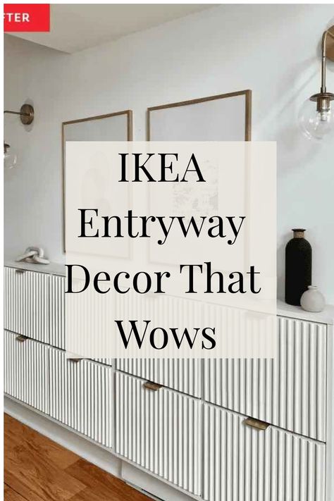 Discover an array of creative Ikea entryway concepts to enhance the aesthetic and efficiency of your home's entry. Delve into inventive storage ideas and smart tips designed to create a more inviting and orderly environment. Gain motivation to turn your entryway into a chic and functional space tailored to your individual style preferences. Ikea Entry Way Ideas, Ikea Entry Table, Functional Entrance Hall Ideas, Chic Entryway Decor, Ikea Hacks Hallway Entryway, Ikea Hallway Ideas Entrance, Minimalist Foyer Entryway, Aesthetic Entryway Ideas, Ikea Trones Hack Entryway