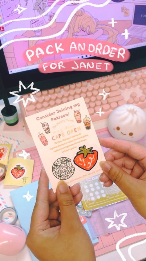 sammakesamess on Instagram: Packing an order for Janet today 😁 #illustrationartists #stationery #bujo #bujoinspire #travelersnotebook #stationeryaddict #stickerslap… Kawaii Store, Presentation Cards, Instagram Design, Illustration Artists, Fun At Work, Travelers Notebook, Art Shop, Some Fun, Packaging