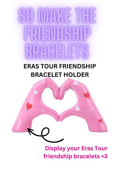 Heart hand sculpture for displaying Taylor Swift Eras Tour friendship bracelets. Swiftie Christmas, Heart Statue, Eras Tour Friendship Bracelets, Bracelet Holder, Modern Art Sculpture, Amazon Influencer, Hand Heart, Bracelet Holders, Vanity Dresser