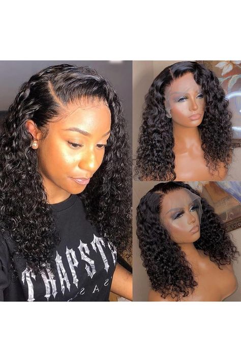 HD Lace Frontal Wigs Human Hair Water Wave Wig 13x4 Lace Front Wigs Human Hair Pre Plucked 180 Density Water Curly Wigs for Black Women Natural Color 18Inch Curly Wigs For Black Women, Water Wave Wig, Hd Lace Frontal Wigs, Curly Lace Frontal, Hair Water, Hd Lace Frontal, Curly Lace Front Wigs, Lace Front Wigs Human Hair, Lace Frontal Wigs