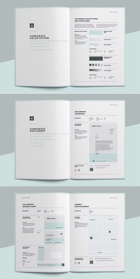 Minimal and Professional Brand Manual Brochure Template InDesign. 36 Pages. A4 and US Letter Size. Marketing Email Ideas, Process Book Design, Instruction Manual Design, Business Report Design, Scientific Report, Workbook Layout, Minimal Book, Brand Guidelines Design, 보고서 디자인