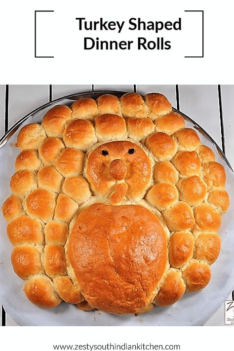 Here is the delicious and simple turkey shaped dinner rolls you can make it for  Thanksgiving dinner table.   #Turkeyshaped  #dinnerrolls  #zestysouthindiankitchenrecipes #simple recipe. Shaped Dinner Rolls, Thanksgiving Dinner Rolls, South Indian Kitchen, Thanksgiving Rolls, Thanksgiving Bread, Bon Apetit, Thanksgiving Dinner Table, Bread Shaping, Homemade Dinner Rolls