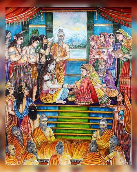 Shiva And Parvati Marriage, Lord Shiva And Parvati, Shiva And Parvati, Heart Exploding, Pictures Of Shiva, Boho Art Drawings, Shiva Linga, Shiva Parvati Images, Lord Shiva Family