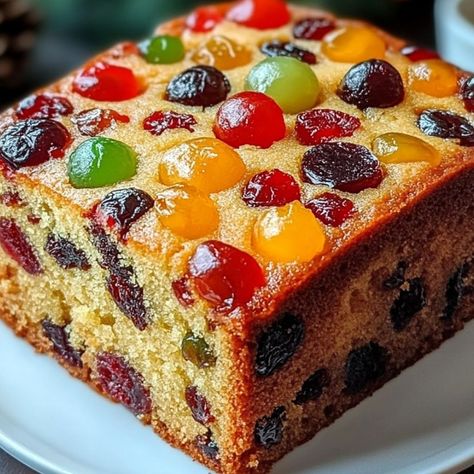 🍰 Easy Moist Fruit Cake 🍇🍒 This fruit cake is packed with juicy fruits and is incredibly moist, making it perfect for holiday celebrations or any time you crave a rich, flavorful dessert. Ingredients - 1 ½ cups mixed dried fruits (raisins, cherries, cranberries, etc.) - 1 cup orange juice - 1 ½ cups all-purpose flour - 1 teaspoon baking powder - 1 teaspoon cinnamon - ½ teaspoon nutmeg - ½ teaspoon allspice - ½ cup unsalted butter, softened - ¾ cup brown sugar - 2 large eggs - 1 teaspoon va... Moist Fruit Cake, Coffee Cake Muffins, Dried Fruit Mix, Fruitcake Recipes, German Recipes, Dessert Ingredients, Juicy Fruit, Dried Fruits, Fruit Cake