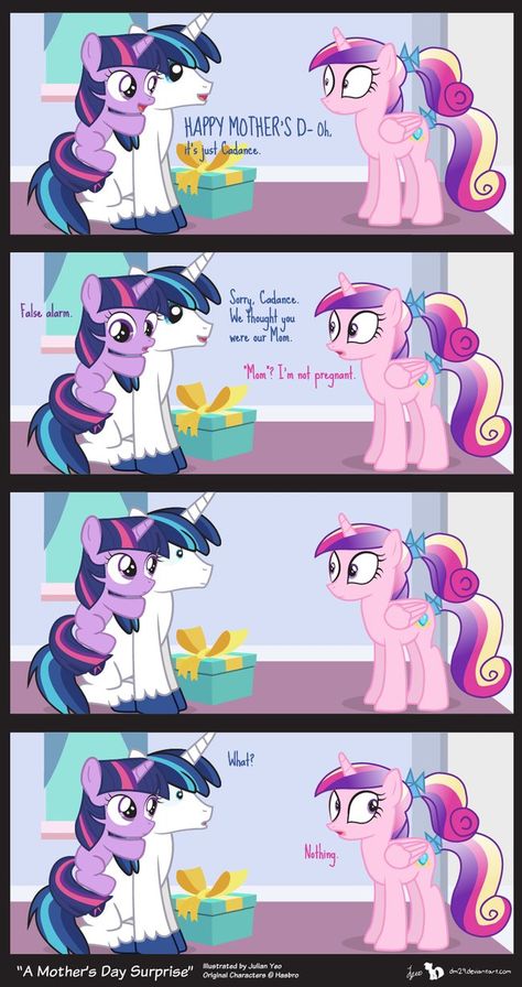 Comic Block: A Mother's Day Surprise by dm29 on deviantART Putri Celestia, Mothers Day Drawings, Mlp Funny, My Little Pony Collection, Not Pregnant, My Little Pony Poster, My Little Pony Twilight, My Little Pony Wallpaper, Were Expecting