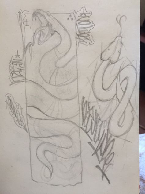 Snake Graffiti, Graffiti Doodles, Doodle Art Designs, Doodle Art, I Tattoo, Art Designs, Skateboard, Graffiti, Sketch Book