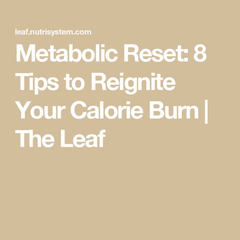 Metabolic Reset: 8 Tips to Reignite Your Calorie Burn | The Leaf Metabolism Reset, Metabolic Reset, Calorie Burn, Protein Rich Foods, Increased Energy, Tips For Women, Calorie Intake, The Leaf, Healthy Gut