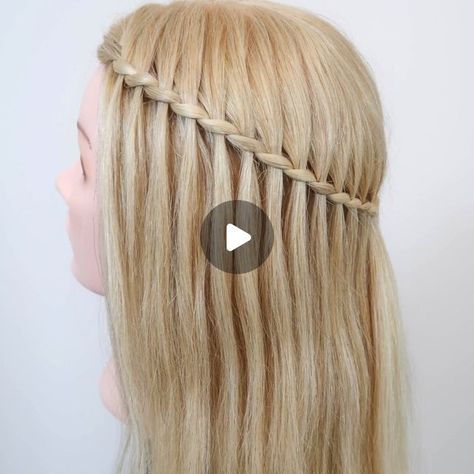 Hair Tutorials & Hair Inspo 🇩🇰 | New video is on the channel!! Faux waterfall braid for beginners!! Swipe up in my stories for the full video or click the link in my bio ... | Instagram Waterfall Braids Tutorial, Faux Waterfall, How To Waterfall Braid, Twist Waterfall Braid Tutorial, Water Fall Hairstyle Step By Step Video, Waterfall Hair, Waterfall French Braid, Fishbraid Tutorial Video, Water Fall Braid Tutorial Videos