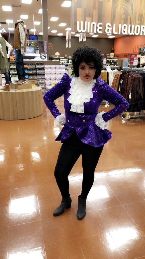 Prince Costume Purple Rain, Purple Rain Costume, Prince Purple Rain Costume, Prince Halloween Costume, Rain Costume, Purple Costume, Prince Purple, Work Decor, Prince Costume