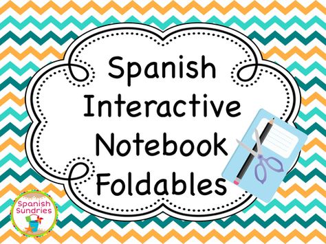 Spanish Interactive Notebook Fold-Its (Beginning Set) Spanish Interactive Notebook, Verb Chart, Verb To Be, Middle School Spanish, Learn Spanish Online, Learning A Second Language, Spanish Lesson Plans, Spanish Learning, Spanish 1