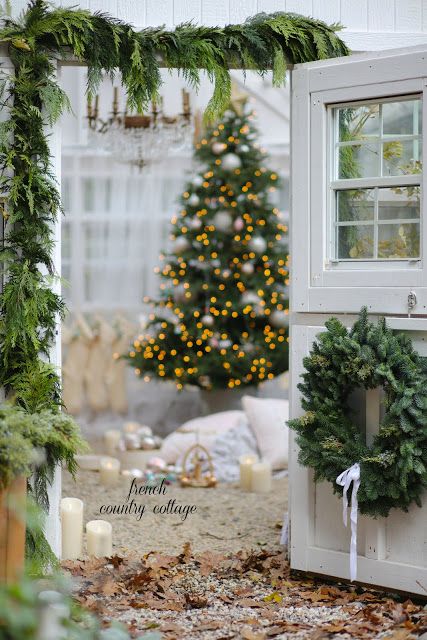 French Christmas, Christmas Mini Sessions, Country Christmas Decorations, Cottage Christmas, French Cottage, French Country Cottage, Christmas Night, Christmas Minis, Mini Sessions