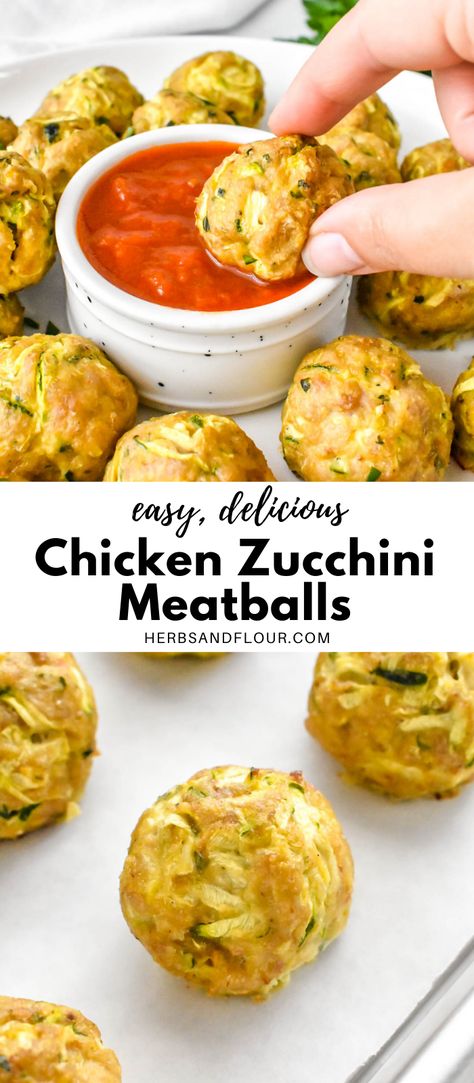 Chicken Meatballs With Zucchini, Chicken And Veggie Meatballs, Chicken And Zucchini Meatballs, Zucchini Chicken Meatballs, Chicken Zucchini Meatballs With Feta, Blw Chicken Meatballs, Baby Chicken Meatballs, Chicken Recipes With Zucchini, Chicken Toddler Recipes