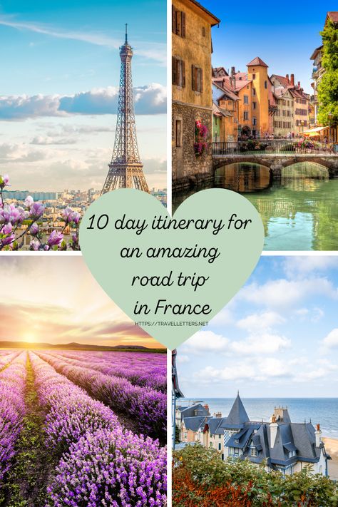 Initerary start in Paris, going eastbound and ends in Normandy. In this post you will find map, hotels in places and number of hours between every stop. 10 days, attractions, and 6 places to stay #travel #roadtrip #france #europe #europetravel #franceroadtrip 10 Day France Itinerary, Paris Roads, Road Trip France, France Itinerary, Paris France Travel, France Travel Guide, Visit France, Visit Paris, Road Trip Itinerary