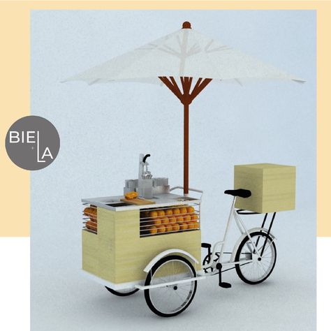 Juice Cart Design, Collapsible Display, Coffee Booth, Gerobak Dorong, Food Stall Design, Juice Bar Design, Bike Food, Own Business Ideas, Ice Shop