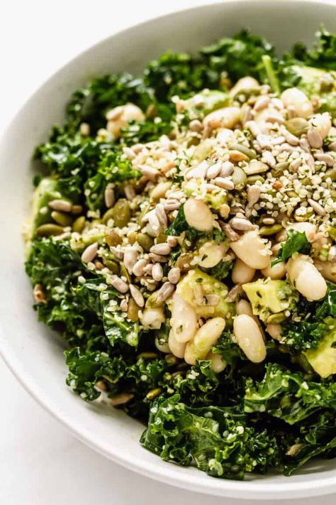 Erewhon Recipes, Fava Beans Salad, Erewhon Market, Kale White Bean, White Bean Salad Recipes, Kale And White Bean, Beans Salad, Salad Kale, Kale Caesar Salad