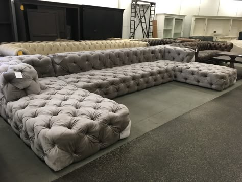 Fluff Daddy Couch, Fancy Couches, House Decor Interior Design, Family Room Couch, Luxury Houses Entrance, Big Couch, Mens Bedroom Decor, Miami Condo, Luxury Room Bedroom