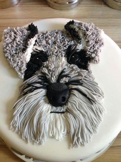 . Rodjendanske Torte, Decorações Com Comidas, Puppy Cake, Animal Cakes, Dog Cakes, Dog Cake, Mini Schnauzer, Novelty Cakes, Miniature Schnauzer