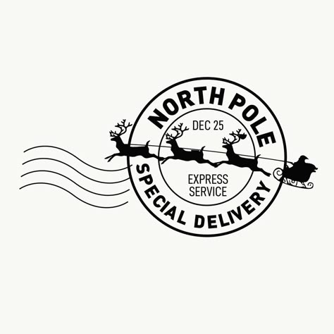 North Pole Delivery Free Printable, North Pole Stamp, Christmas Tag Design, North Pole Envelope, Make Your Own Wrapping Paper, Santa Stamp, Office Stamps, Letters To Santa, Christmas Graphics