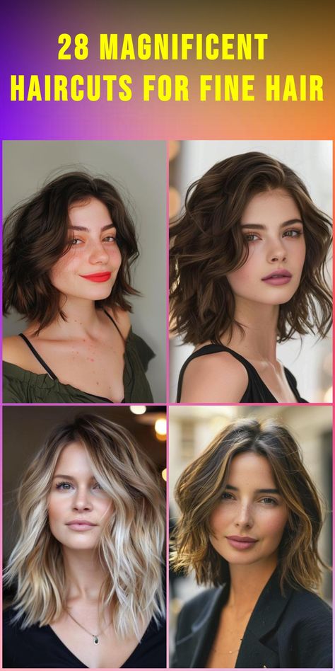 Choose from 28 elegant and volumizing haircuts for fine hair in 2024, each designed to give you a chic, stylish look that�s sure to impress. Fall Hair For Fine Hair, Fine Hairstyles Medium, Celebs With Fine Hair, Womens Haircuts For Fine Hair, Volume Haircuts For Fine Hair, Shoulder Length Hairstyles For Fine Hair, 2024 Bob Hair Trends Fine Hair, Medium Cuts For Fine Hair, Best Hair Cuts For Fine Hair