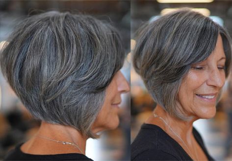 30 Short Haircuts for Women Over 50 That are Low-Maintenance Salt And Pepper Hair Color, Pepper Hair Color, Pepper Hair, Wedge Haircut, Wedge Hairstyles, Salt And Pepper Hair, Bob Haircuts For Women, Haircut For Older Women, Haircuts For Women