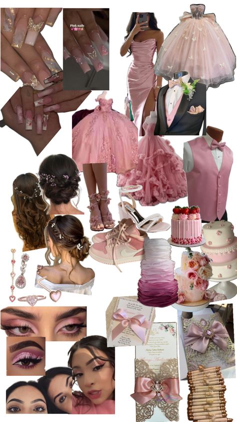 Light Pink Quinceanera Dresses, Rose Gold Quinceanera Dresses, Quince Dances, Quince Pictures, Rose Gold Quinceanera, Sweet 15 Party Ideas Quinceanera, Quince Themes, Quinceanera Pink, Pink Sweet 16