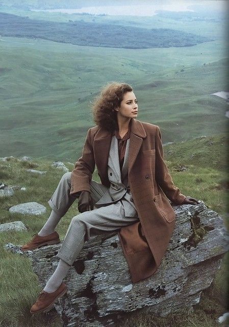 Vogue Italia editorial shot by David Bailey 1987 | Christy T… | barbiescanner | Flickr Vogue Editorial 90s, Vogue Italia Editorial 90s, Vogue Italia 90s, Vintage Hiking Outfit, Christy Turlington Vogue, Ralph Lauren Editorial, Green Vintage Aesthetic, Money Editorial, 90s Editorial