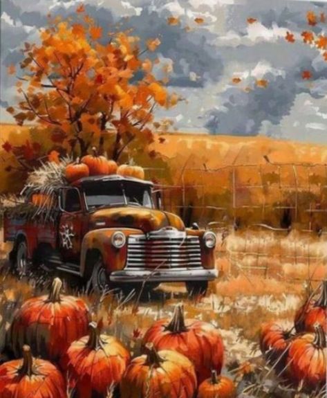 Autumn Breezes and Thanksgiving Blessings 🍂 Absolutely No Halloween 🍂 | Good morning Autumn friends | Facebook Fall Truck Painting, Halloween Good Morning, Good Morning Autumn, Happy Thanksgiving Wallpaper, Morning Autumn, Thanksgiving Blessings, Thanksgiving Wallpaper, Pumpkin Patches, Truck Paint