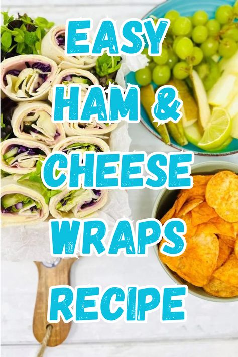 Ham and cheese wraps are super fast to make, so they’re great for a quick lunch or making up for putting in packed lunches or lunchboxes for school, work or picnics. Ham Cheese Wraps, Lunchboxes For School, Ham And Cheese Wraps, Cheese Wraps, How To Make Ham, Edam Cheese, Ham Wraps, Gluten Free Wraps, Easy Ham